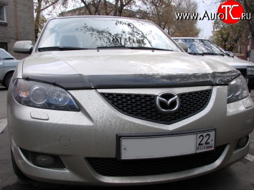 2 599 р. Дефлектор капота NovLine Mazda 3/Axela BK дорестайлинг седан (2003-2006)  с доставкой в г. Пермь