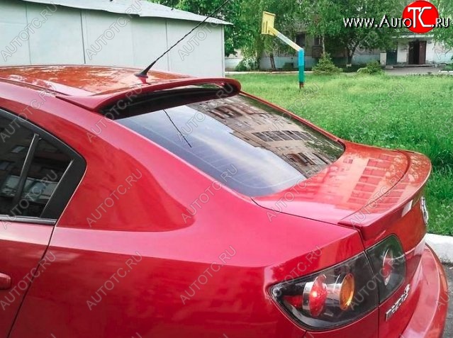 4 599 р. Козырёк на заднее стекло CT v2 Mazda 3/Axela BK дорестайлинг седан (2003-2006) (Неокрашенный)  с доставкой в г. Пермь