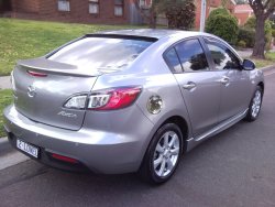 3 449 р. Козырёк на заднее стекло SPORT Mazda 3/Axela BK дорестайлинг седан (2003-2006) (Неокрашенный)  с доставкой в г. Пермь. Увеличить фотографию 2