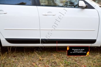 4 849 р. Молдинги на двери RA (комплект)  Mazda 3/Axela  BK (2006-2009) рестайлинг седан (Поверхность глянец (под окраску), Неокрашенные)  с доставкой в г. Пермь. Увеличить фотографию 2