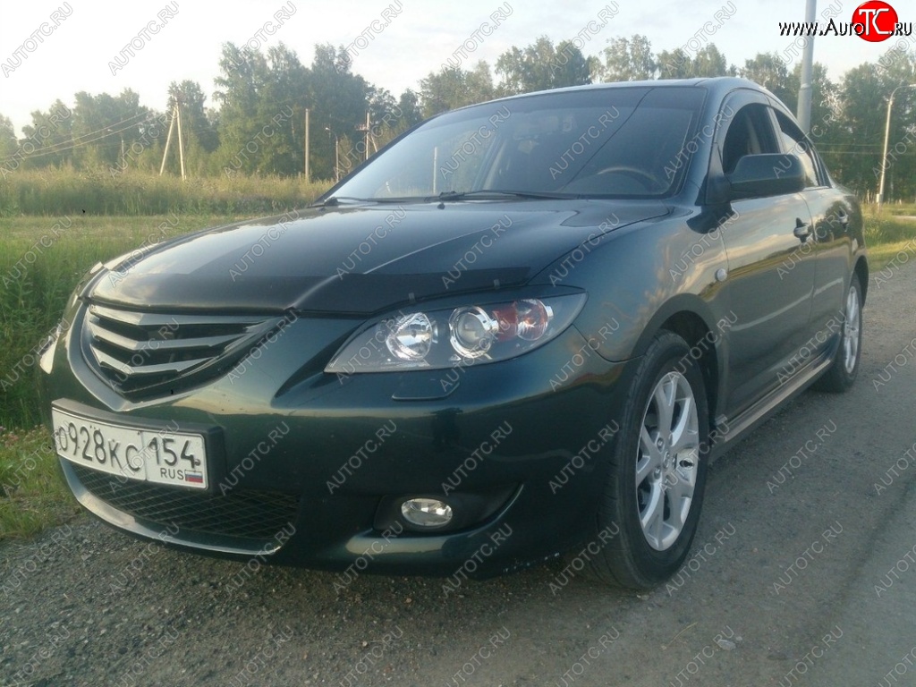 3 189 р. Решётка радиатора Корнер Mazda 3/Axela BK дорестайлинг седан (2003-2006) (Неокрашенная)  с доставкой в г. Пермь