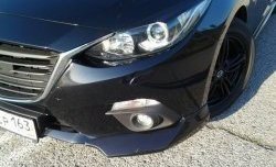 839 р. Реснички на фары M-Techno v2  Mazda 3/Axela  BM (2013-2016) дорестайлинг седан (Неокрашенные)  с доставкой в г. Пермь. Увеличить фотографию 2