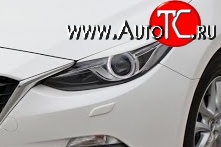 1 149 р. Реснички на фары Sport Mazda 3/Axela BM дорестайлинг седан (2013-2016) (Неокрашенные)  с доставкой в г. Пермь