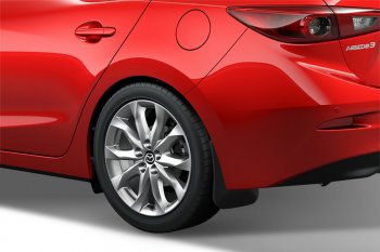4 799 р. Брызговики Frosch (optimum, в пакете) Mazda 3/Axela BM дорестайлинг седан (2013-2016) (Задние)  с доставкой в г. Пермь. Увеличить фотографию 2