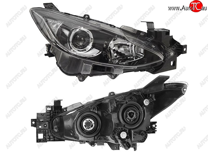 5 999 р. Правая передняя фара SAT (Евросвет) Mazda 3/Axela BM дорестайлинг седан (2013-2016)  с доставкой в г. Пермь