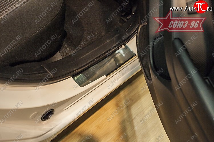2 384 р. Накладки на внутренние пороги Souz-96 Mazda 3/Axela BM дорестайлинг седан (2013-2016)  с доставкой в г. Пермь
