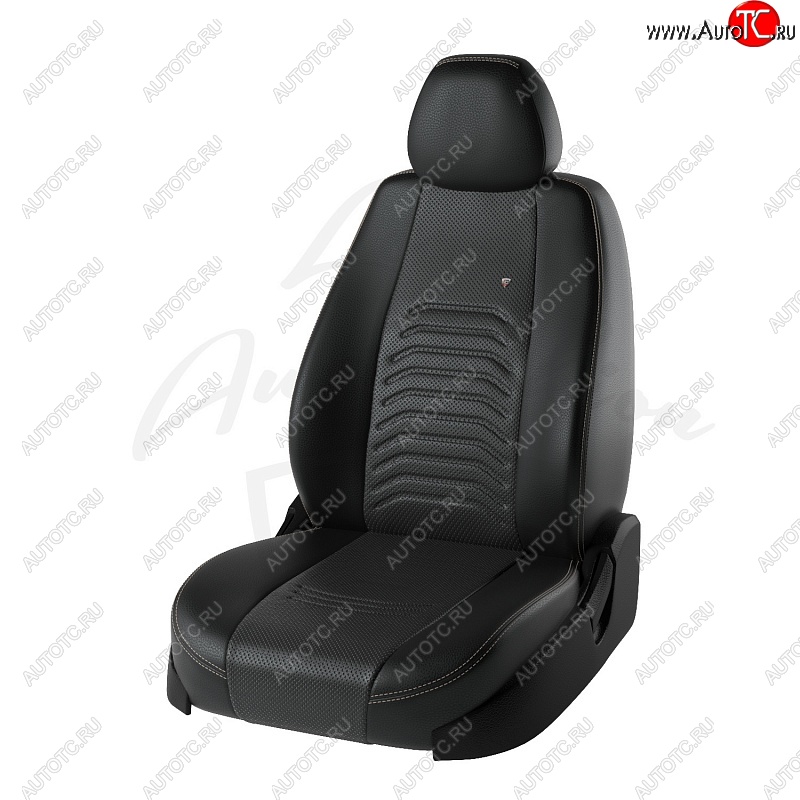 8 249 р. Чехлы для сидений Lord Autofashion Денвер (экокожа) Mazda 3/Axela BM дорестайлинг, хэтчбэк (2013-2016) (Чёрный, вставка чёрная)  с доставкой в г. Пермь