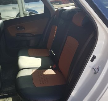 9 449 р. Чехлы для сидений Lord Autofashion Турин (экокожа) Mazda 3/Axela BM дорестайлинг, хэтчбэк (2013-2016) (Чёрный, вставка коричневая)  с доставкой в г. Пермь. Увеличить фотографию 2