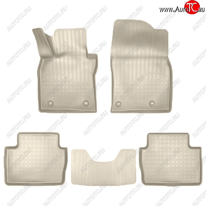 2 979 р. Коврики салонные Noplast (3D)  Mazda 3/Axela  BP (2019-2025) седан, хэтчбэк (Бежевые)  с доставкой в г. Пермь