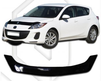 Дефлектор капота CA-Plastic Mazda 3/Axela  BL (2009-2013) дорестайлинг, хэтчбэк 5 дв., рестайлинг, хэтчбэк
