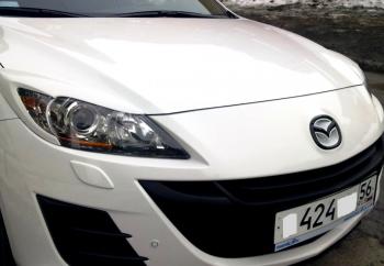 1 859 р. Реснички на фары MV-Tuning  Mazda 3/Axela  BL (2009-2013) дорестайлинг седан, дорестайлинг, хэтчбэк 5 дв., рестайлинг седан, рестайлинг, хэтчбэк (Неокрашенные)  с доставкой в г. Пермь. Увеличить фотографию 4