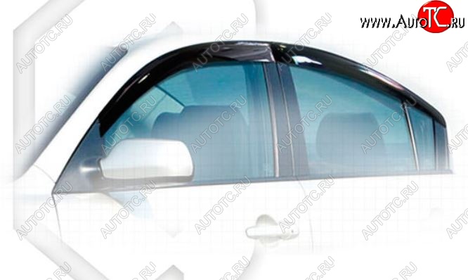 1 979 р. Дефлектора окон CA-Plastic  Mazda 3/Axela  BL (2009-2013) дорестайлинг седан, рестайлинг седан (Classic полупрозрачный)  с доставкой в г. Пермь