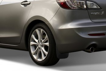4 799 р. Брызговики Frosch (optimum, в коробке) Mazda 3/Axela BL дорестайлинг седан (2009-2011) (Задние)  с доставкой в г. Пермь. Увеличить фотографию 2