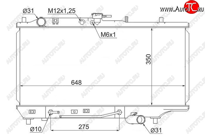 5 349 р. Радиатор двигателя SAT (пластинчатый, МКПП/АКПП) Mazda 323 BW рестайлинг седан (1989-1993)  с доставкой в г. Пермь