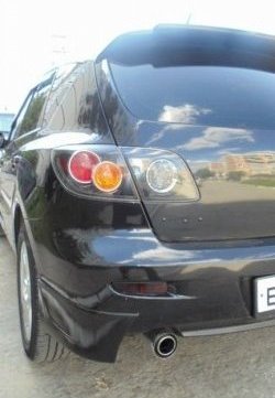 3 199 р. Клыки на задний бампер Style  Mazda 3/Axela  BK (2003-2009) дорестайлинг, хэтчбэк, рестайлинг, хэтчбэк (Неокрашенная)  с доставкой в г. Пермь. Увеличить фотографию 2
