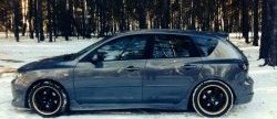 4 749 р. Накладка на задний бампер Style  Mazda 3/Axela  BK (2003-2006) дорестайлинг, хэтчбэк (Неокрашенная)  с доставкой в г. Пермь. Увеличить фотографию 4