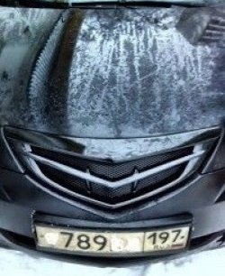 3 189 р. Решётка радиатора Style v2 (значок) Mazda 3/Axela BK дорестайлинг, хэтчбэк (2003-2006) (Неокрашенная)  с доставкой в г. Пермь. Увеличить фотографию 3