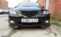 3 189 р. Решётка радиатора Style v3 (планка в середине)  Mazda 3/Axela  BK (2006-2009) рестайлинг, хэтчбэк (Неокрашенная)  с доставкой в г. Пермь. Увеличить фотографию 2