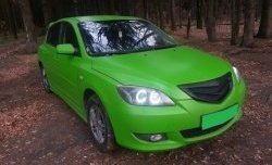 3 189 р. Решётка радиатора Style v3 (планка в середине)  Mazda 3/Axela  BK (2006-2009) рестайлинг, хэтчбэк (Неокрашенная)  с доставкой в г. Пермь. Увеличить фотографию 5