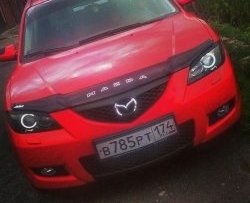 689 р. Реснички на фары Корнер  Mazda 3/Axela  BK (2003-2009) дорестайлинг, хэтчбэк, рестайлинг, хэтчбэк (Неокрашенные)  с доставкой в г. Пермь. Увеличить фотографию 2