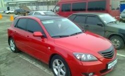 3 189 р. Решётка радиатора Style v1 (две полоски)  Mazda 3/Axela  BK (2006-2009) рестайлинг, хэтчбэк (Неокрашенная)  с доставкой в г. Пермь. Увеличить фотографию 4