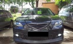 4 999 р. Накладка на передний бампер Style  Mazda 3/Axela  BK (2003-2006) дорестайлинг седан (Неокрашенная)  с доставкой в г. Пермь. Увеличить фотографию 2