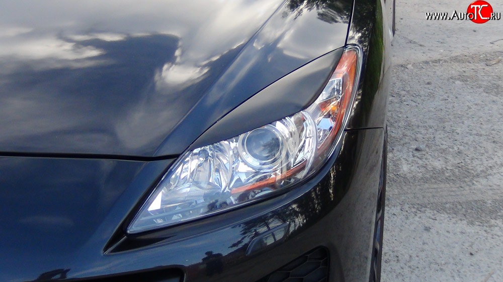989 р. Реснички на фары RA Mazda 3/Axela BL (2009-2013) дорестайлинг седан, дорестайлинг, хэтчбэк 5 дв., рестайлинг седан, рестайлинг, хэтчбэк (Неокрашенные) с доставкой в г. Пермь Увеличить фотографию 1 989 р. Реснички на фары RA Mazda 3/Axela BL (2009-2013) дорестайлинг седан, дорестайлинг, хэтчбэк 5 дв., рестайлинг седан, рестайлинг, хэтчбэк (Неокрашенные) с доставкой в г. Пермь