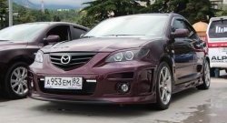 689 р. Реснички на фары Style (длинные)  Mazda 3/Axela  BK (2003-2009) дорестайлинг седан, рестайлинг седан (Неокрашенные)  с доставкой в г. Пермь. Увеличить фотографию 3