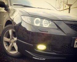 689 р. Реснички на фары Style (короткие)  Mazda 3/Axela  BK (2003-2009) дорестайлинг седан, рестайлинг седан (Неокрашенные)  с доставкой в г. Пермь. Увеличить фотографию 2
