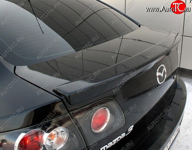 2 469 р. Лип спойлер Сток 2л Mazda 3/Axela BK дорестайлинг седан (2003-2006) (Неокрашенный)  с доставкой в г. Пермь