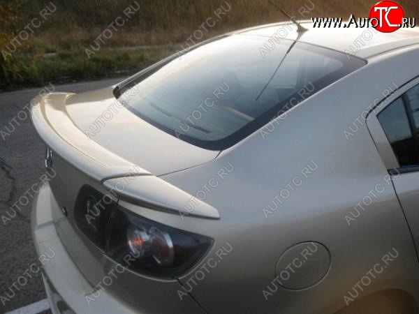 4 799 р. Спойлер Style v3 (три части) Mazda 3/Axela BK дорестайлинг седан (2003-2006) (Неокрашенный)  с доставкой в г. Пермь
