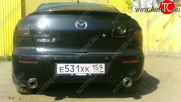 3 479 р. Лип спойлер Узкий Mazda 3/Axela BK дорестайлинг седан (2003-2006) (Неокрашенный)  с доставкой в г. Пермь