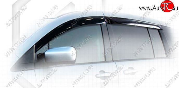 2 299 р. Дефлектора окон CA-Plastiс Mazda 5 (2010-2015) (Classic полупрозрачный, Без хром.молдинга)  с доставкой в г. Пермь
