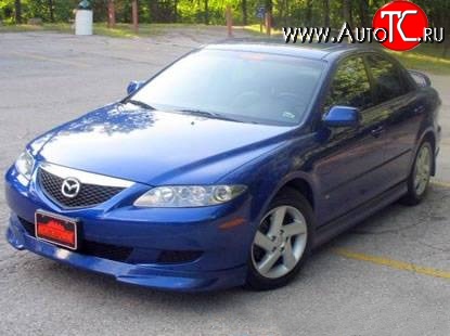6 549 р. Накладка Razzi на передний бампер Mazda 6 GG седан дорестайлинг (2002-2005) (Неокрашенная)  с доставкой в г. Пермь