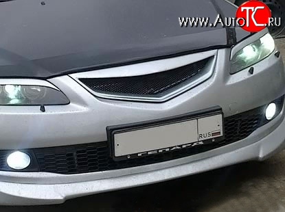 5 949 р. Решётка радиатора JDM Mazda 6 GG седан дорестайлинг (2002-2005) (Неокрашенная)  с доставкой в г. Пермь
