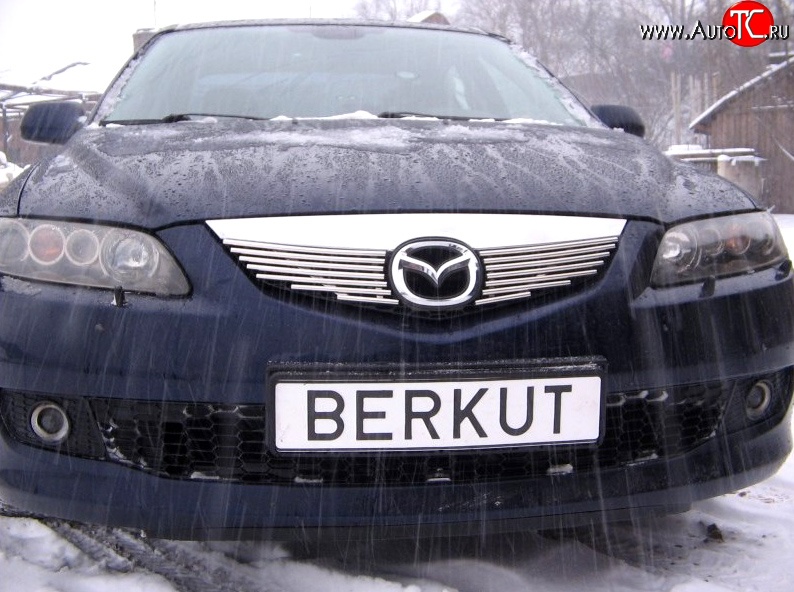 4 999 р. Декоративная вставка решетки радиатора Berkut Mazda 6 GG седан дорестайлинг (2002-2005)  с доставкой в г. Пермь