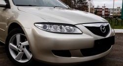 629 р. Реснички RA на фары Mazda 6 GG, GY универсал дорестайлинг (2002-2005) (Неокрашенные)  с доставкой в г. Пермь. Увеличить фотографию 2