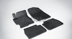 Износостойкие коврики в салон с рисунком Сетка SeiNtex Premium 4 шт. (резина) Mazda 6  GG (2002-2005) седан дорестайлинг