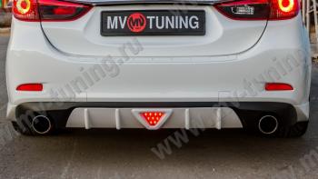 2 499 р. Стоп сигнал LED F1  Mazda 6  GJ (2012-2018) дорестайлинг седан, 1-ый рестайлинг седан (Красный)  с доставкой в г. Пермь. Увеличить фотографию 2