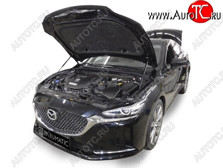 4 599 р. Упоры капота Pomogator  Mazda 6  GJ (2018-2025) 2-ой рестайлинг седан, 2-ой рестайлинг универсал  с доставкой в г. Пермь