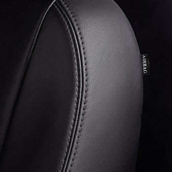 9 449 р. Чехлы для сидений Lord Autofashion Турин Ромб (экокожа, 60/40, отдельный бок, подлокотник, 3 г-образных подголовника)  Mazda 6  GJ (2012-2025) дорестайлинг седан, дорестайлинг универсал, 1 рестайлинг универсал, 1-ый рестайлинг седан, 2-ой рестайлинг седан, 2-ой рестайлинг универсал (Черный, вставка черная, строчка черная)  с доставкой в г. Пермь. Увеличить фотографию 4