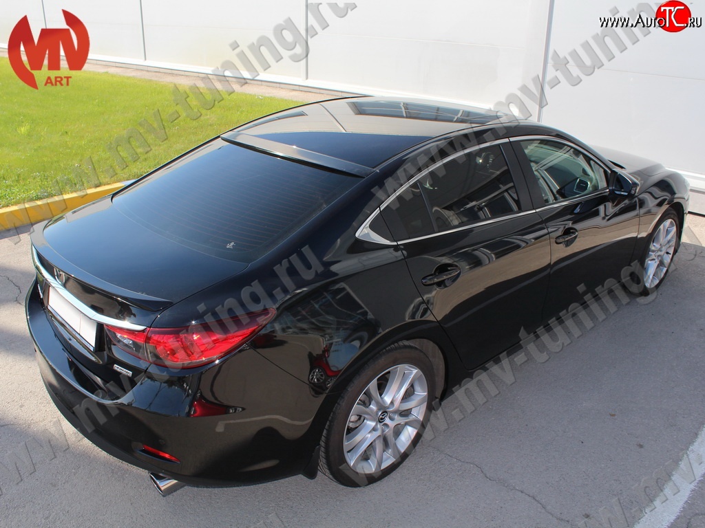 4 299 р. Козырёк на заднее стекло Sport Mazda 6 GJ дорестайлинг седан (2012-2015) (Неокрашенный)  с доставкой в г. Пермь