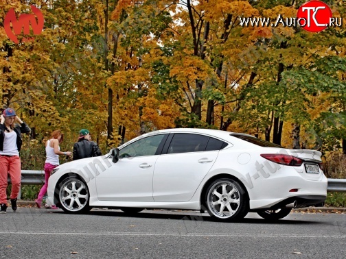 11 399 р. Пороги накладки SkyActivSport Mazda 6 GJ 1-ый рестайлинг седан (2015-2018) (Неокрашенные)  с доставкой в г. Пермь