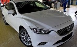 1 299 р. Реснички на фары Sport V2  Mazda 6  GJ (2012-2015) дорестайлинг седан (Неокрашенные)  с доставкой в г. Пермь. Увеличить фотографию 2