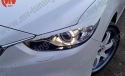 1 299 р. Реснички на фары Sport V2  Mazda 6  GJ (2012-2015) дорестайлинг седан (Неокрашенные)  с доставкой в г. Пермь. Увеличить фотографию 3