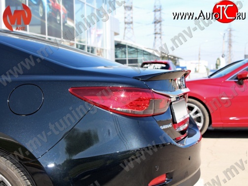 5 199 р. Лип спойлер Boomer Design Mazda 6 GJ дорестайлинг седан (2012-2015) (Неокрашенный)  с доставкой в г. Пермь