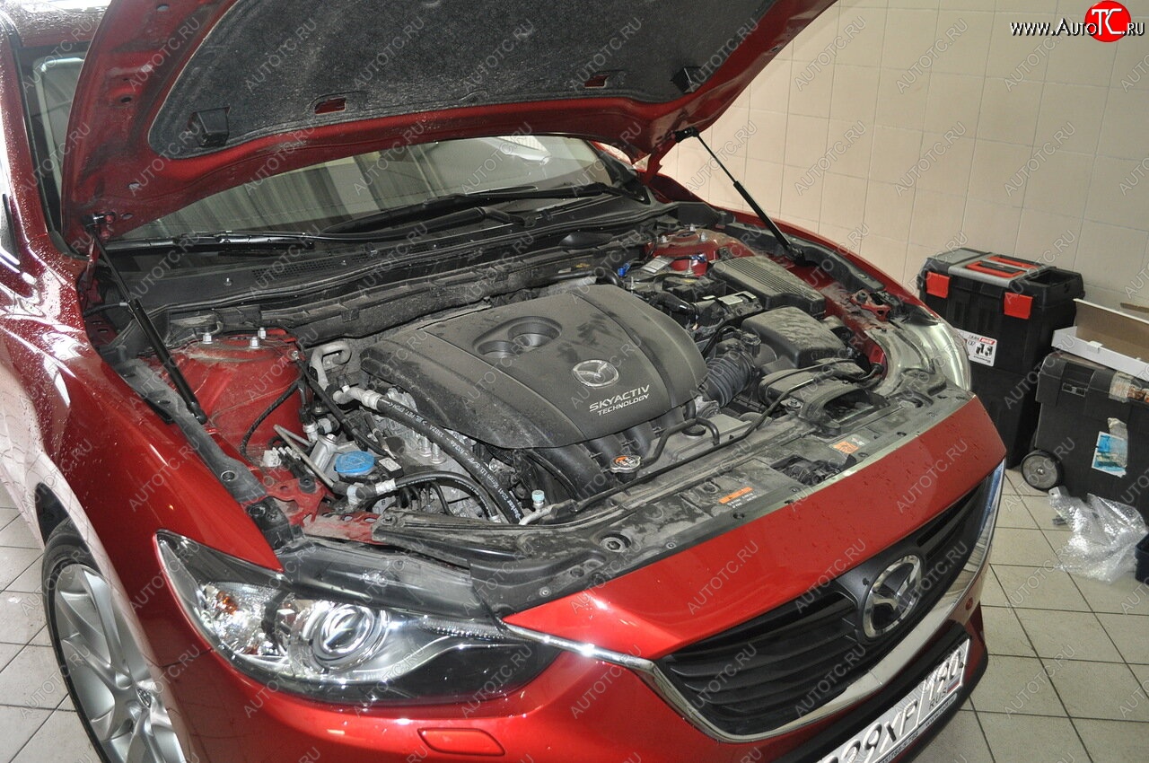 2 099 р. Упоры капота Russtal Mazda 6 GJ дорестайлинг седан (2012-2015)  с доставкой в г. Пермь