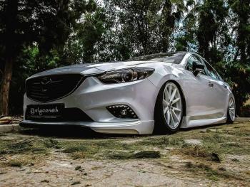 6 299 р. Клыки переднего бампера Var №2 Lite (комплектация Drive и Activ) MV-Tuning Mazda 6 GJ дорестайлинг седан (2012-2015) (Неокрашенные)  с доставкой в г. Пермь. Увеличить фотографию 3