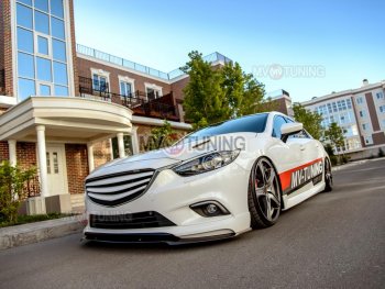 23 799 р. Решётка радиатора Tuning-Sport v4 Mazda 6 GJ дорестайлинг седан (2012-2015) (Неокрашенная)  с доставкой в г. Пермь. Увеличить фотографию 2