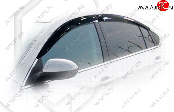 2 079 р. Дефлектора окон CA-Plastiс Mazda 6 GH дорестайлинг седан (2007-2010) (Classic полупрозрачный, Без хром.молдинга)  с доставкой в г. Пермь